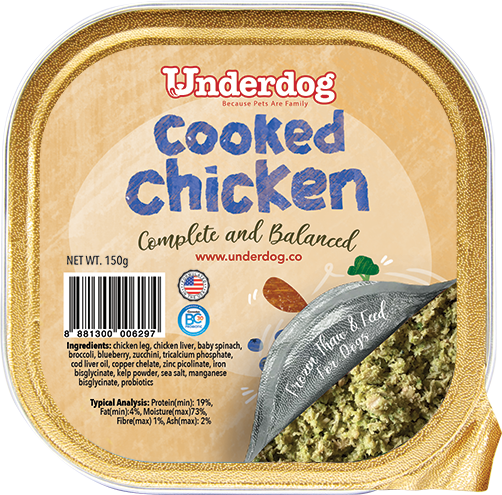 UNDERDOG Frozen Cooked Dog Food (Mix & Match)