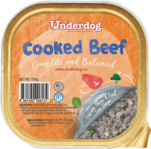 UNDERDOG Frozen Cooked Dog Food (Mix & Match)