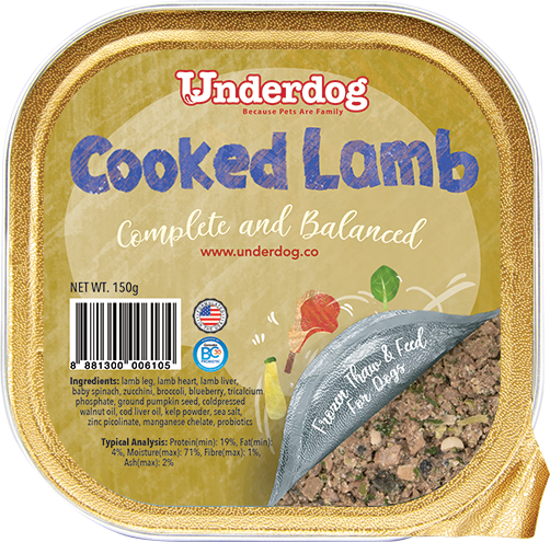 UNDERDOG Frozen Cooked Dog Food (Mix & Match)