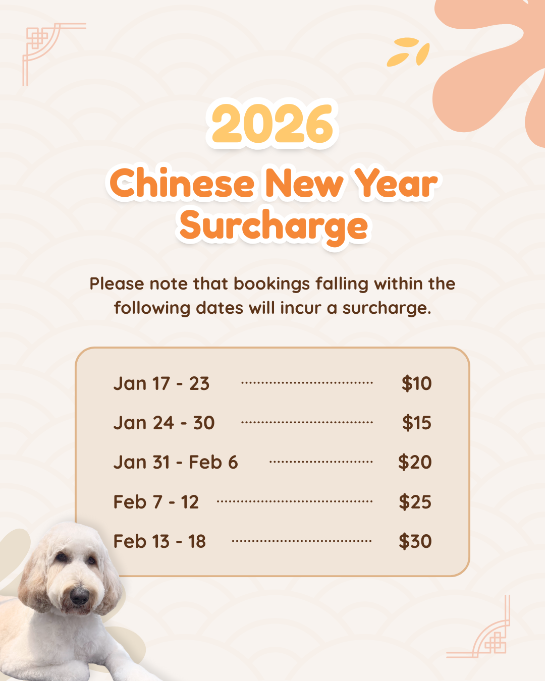 Chinese New Year Surcharge 2026 🍊🧧