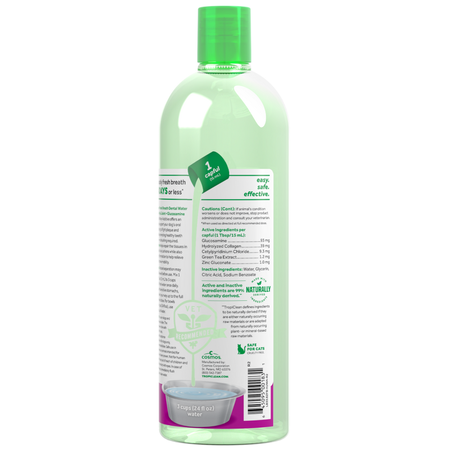 Tropiclean Fresh Breath Oral Care Water Additive For Dogs 16oz